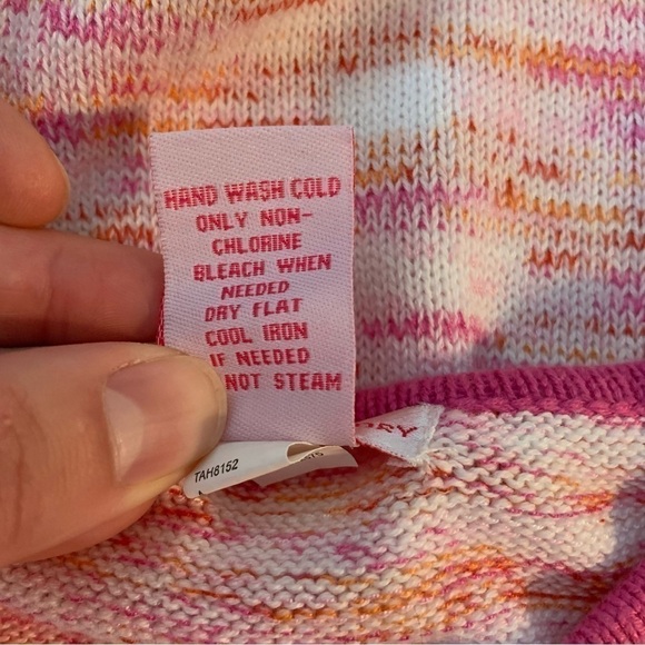 Design History Pink Short Sleeve Sweater Dress with Sequin Flowers Size 4 - Picture 4 of 4